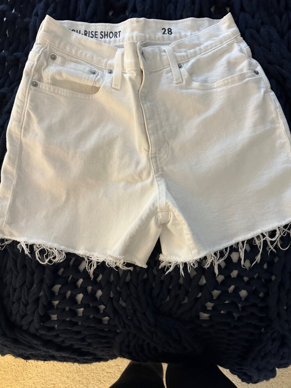 J Crew White Demin shorts--size 28
